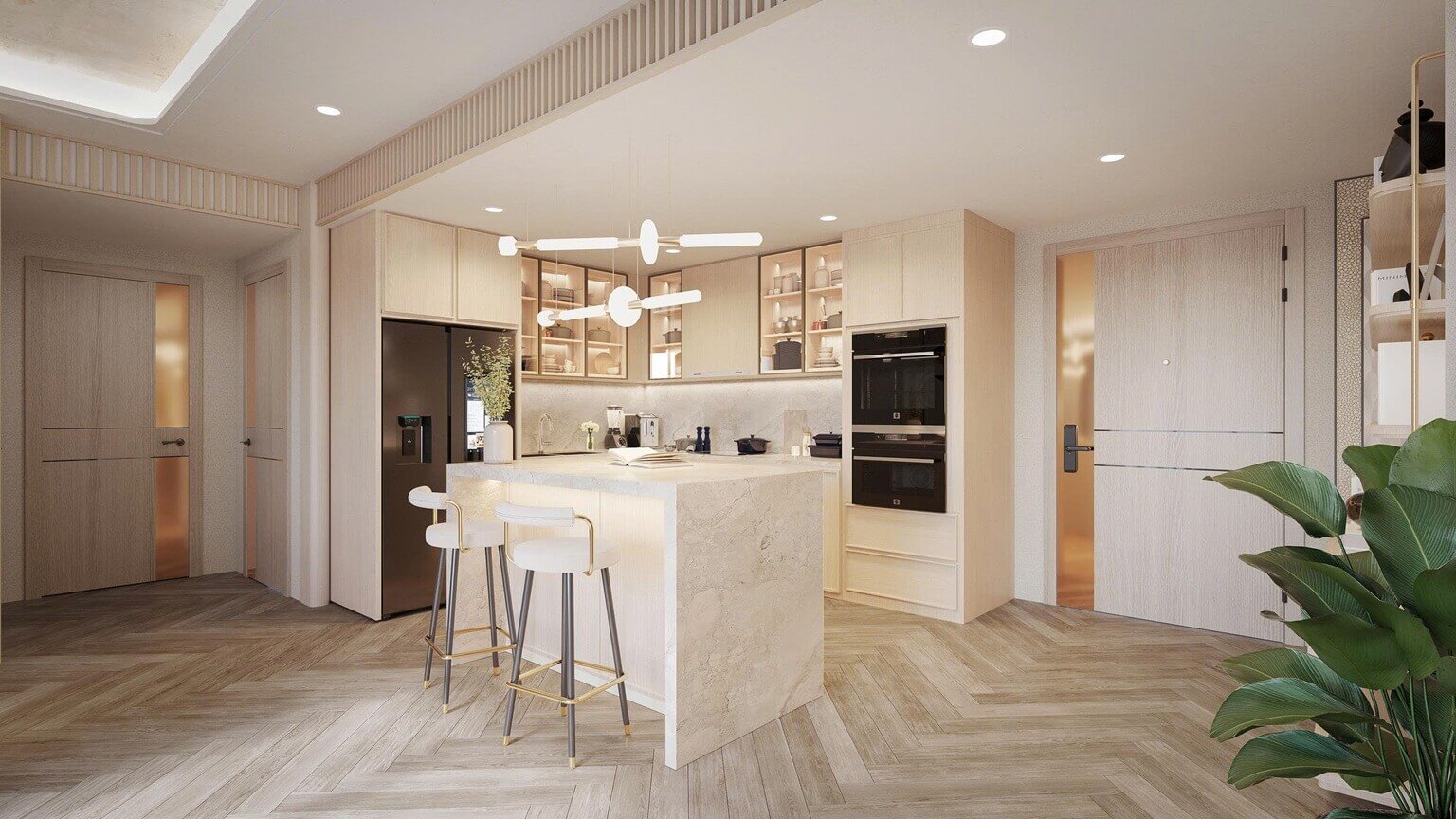 nội thất căn hộ moonlight 2 an lạc green symphony