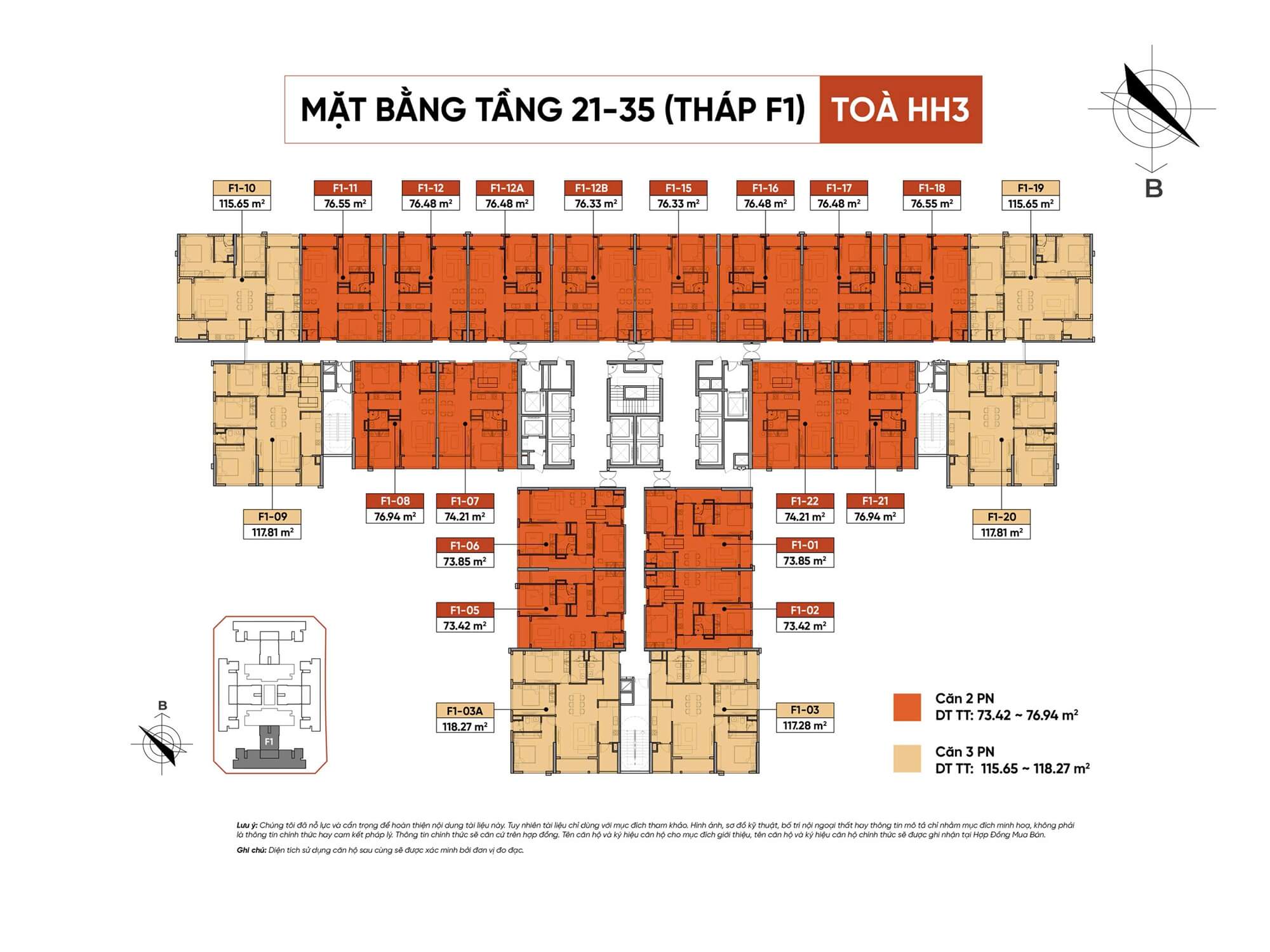 mặt bằng tầng 21-35 tòa f1 dự án the flame vine hinode royal park