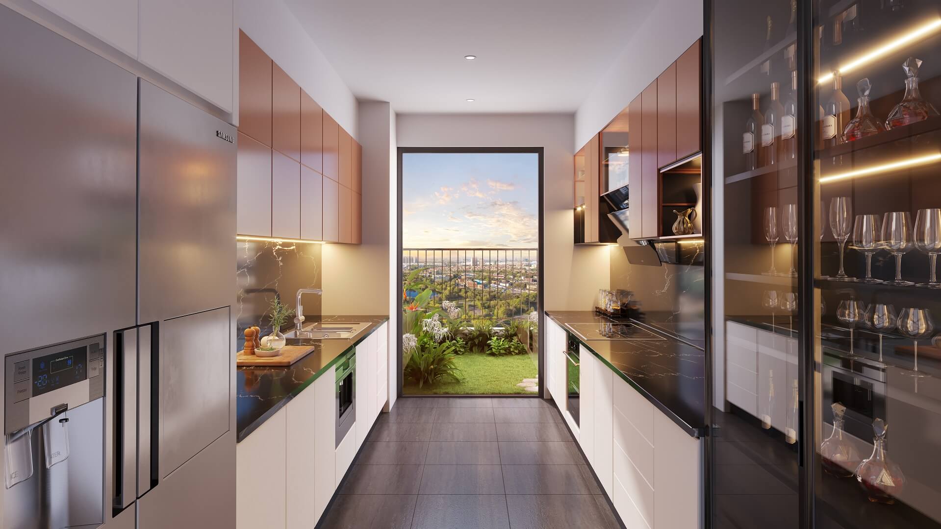 nội thất căn hộ the flame vine hinode royal park