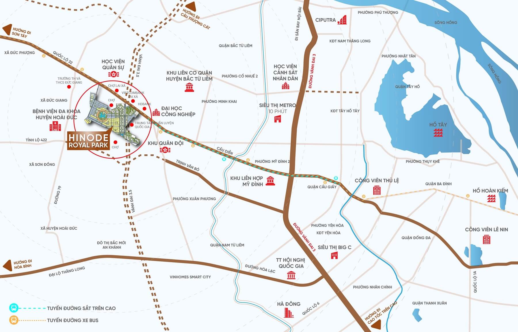 vị trí dự án the flame vine hinode royal park