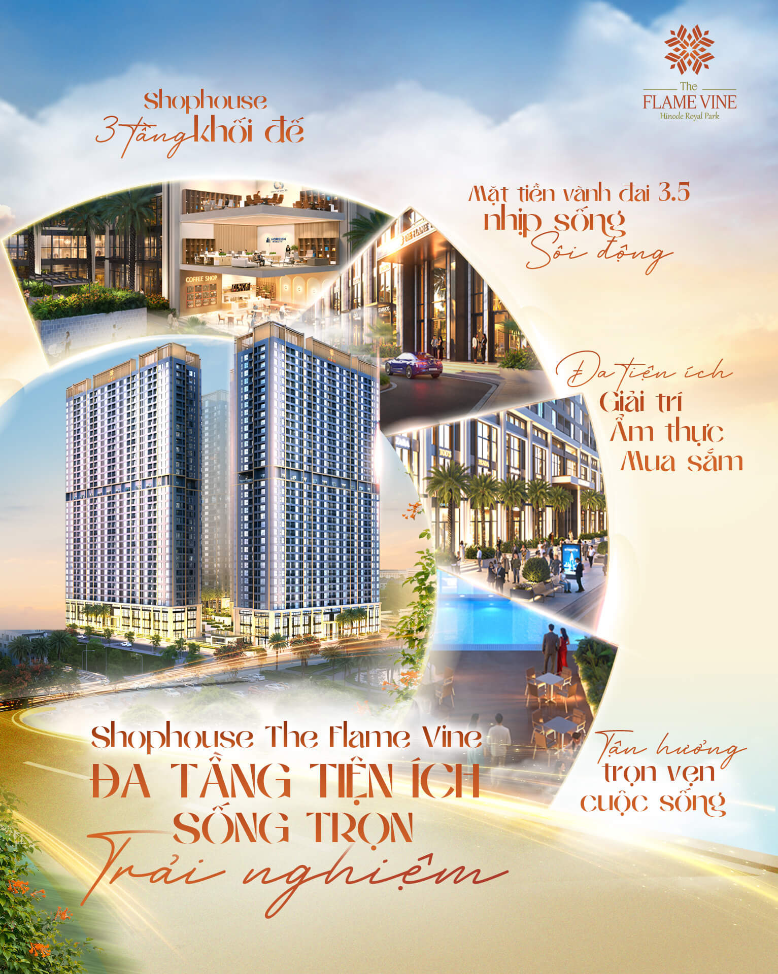 Shophouse khối đế The Flame Vine Hinode Royal Park